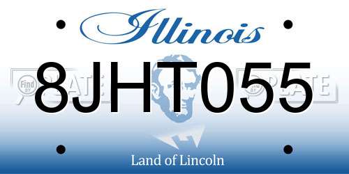 8JHT055 Illinois License Plate