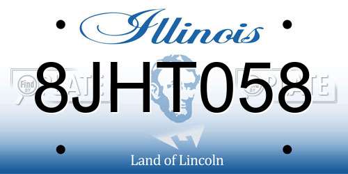 8JHT058 Illinois License Plate