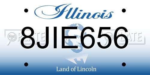 8JIE656 Illinois License Plate