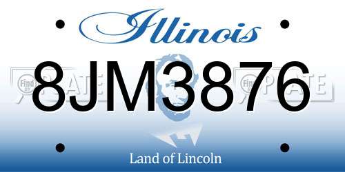 8JM3876 Illinois License Plate
