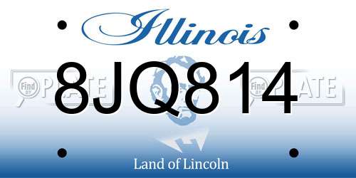 8JQ814 Illinois License Plate