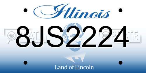 8JS2224 Illinois License Plate