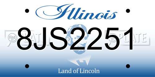 8JS2251 Illinois License Plate