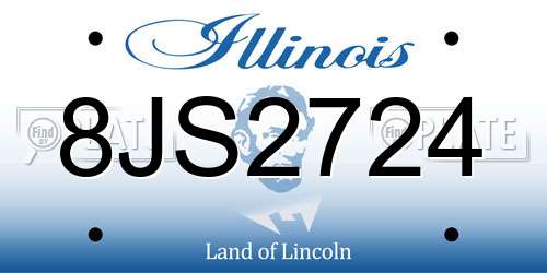 8JS2724 Illinois License Plate