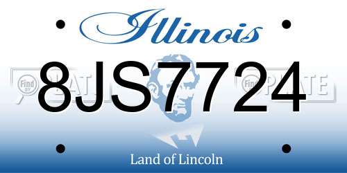 8JS7724 Illinois License Plate