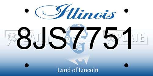 8JS7751 Illinois License Plate