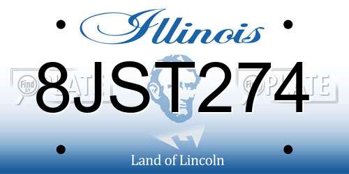 8JST274 Illinois License Plate