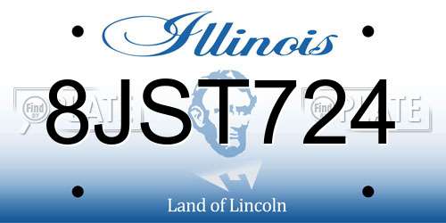 8JST724 Illinois License Plate