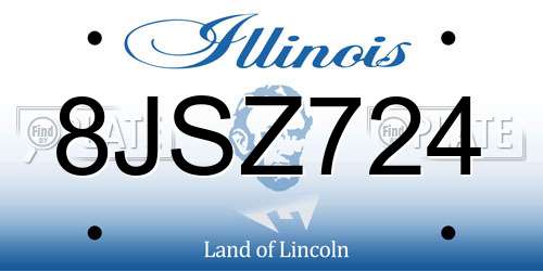 8JSZ724 Illinois License Plate