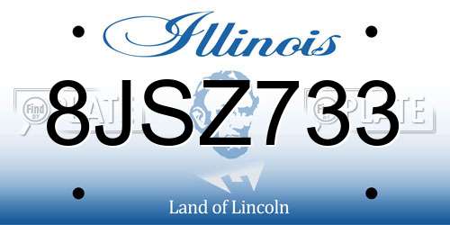 8JSZ733 Illinois License Plate