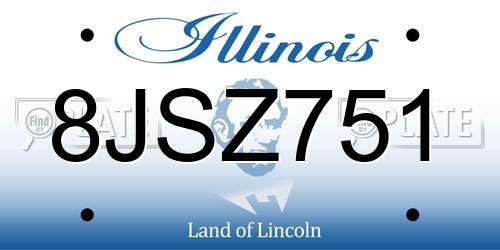 8JSZ751 Illinois License Plate