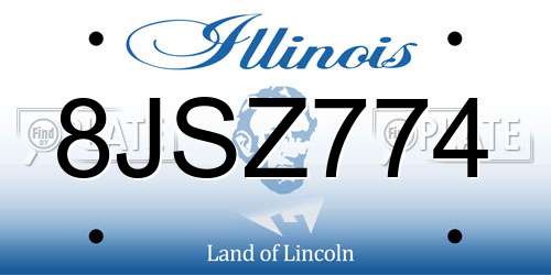 8JSZ774 Illinois License Plate