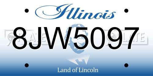 8JW5097 Illinois License Plate