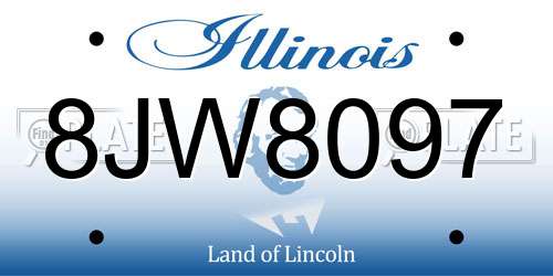 8JW8097 Illinois License Plate
