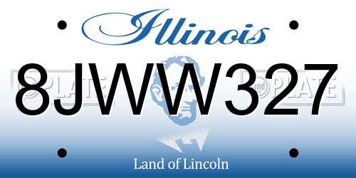 8JWW327 Illinois License Plate
