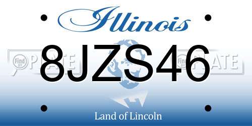 8JZS46 Illinois License Plate