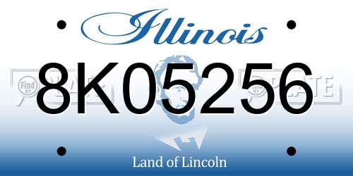 8K05256 Illinois License Plate