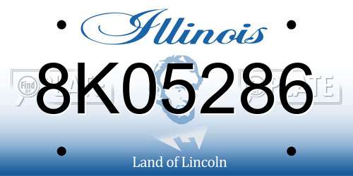 8K05286 Illinois License Plate