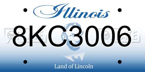 8KC3006 Illinois License Plate