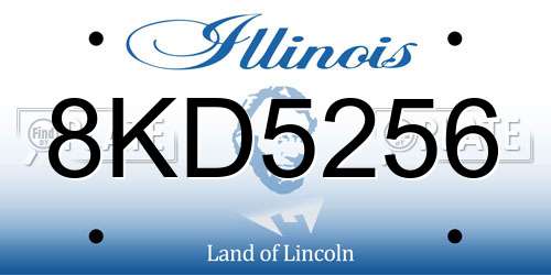 8KD5256 Illinois License Plate