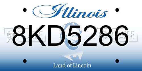 8KD5286 Illinois License Plate