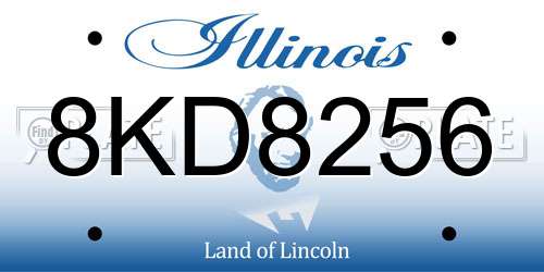 8KD8256 Illinois License Plate