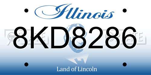 8KD8286 Illinois License Plate