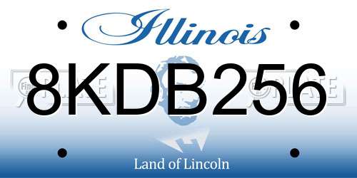 8KDB256 Illinois License Plate