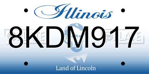 8KDM917 Illinois License Plate