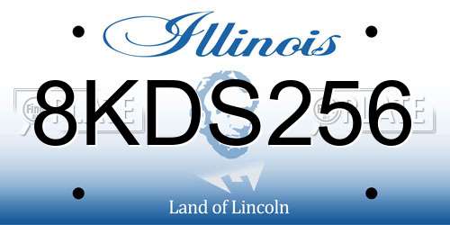 8KDS256 Illinois License Plate