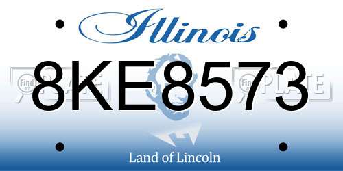 8KE8573 Illinois License Plate