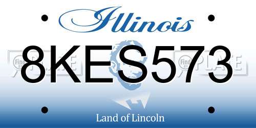 8KES573 Illinois License Plate