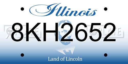 8KH2652 Illinois License Plate