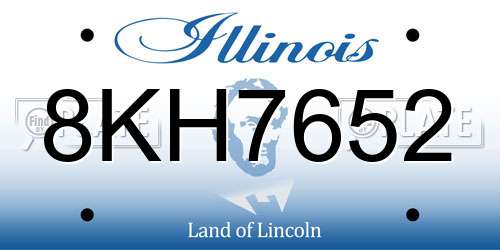 8KH7652 Illinois License Plate