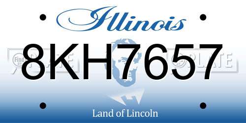 8KH7657 Illinois License Plate
