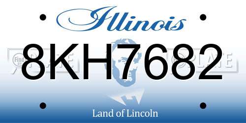 8KH7682 Illinois License Plate