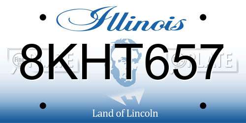 8KHT657 Illinois License Plate