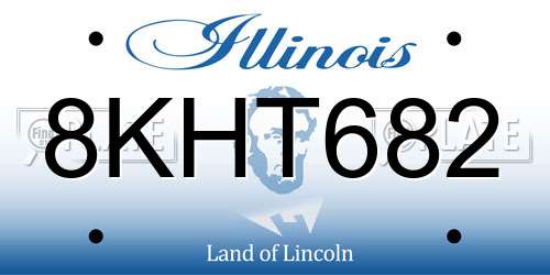 8KHT682 Illinois License Plate