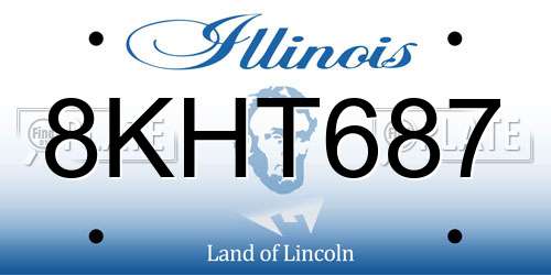 8KHT687 Illinois License Plate