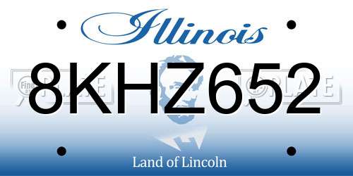 8KHZ652 Illinois License Plate