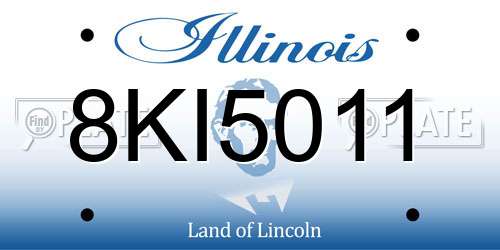 8KI5011 Illinois License Plate