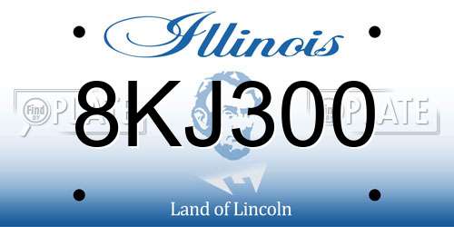 8KJ300 Illinois License Plate