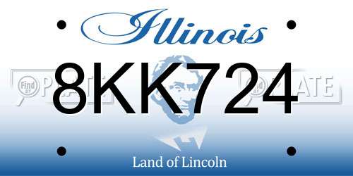 8KK724 Illinois License Plate