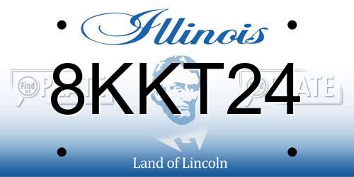 8KKT24 Illinois License Plate