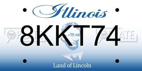 8KKT74 Illinois License Plate