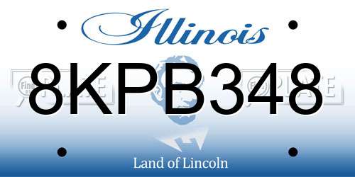 8KPB348 Illinois License Plate