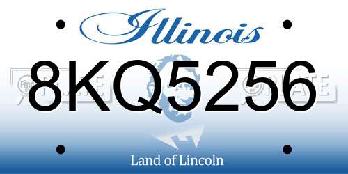 8KQ5256 Illinois License Plate