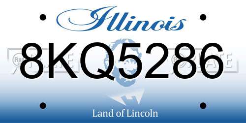 8KQ5286 Illinois License Plate