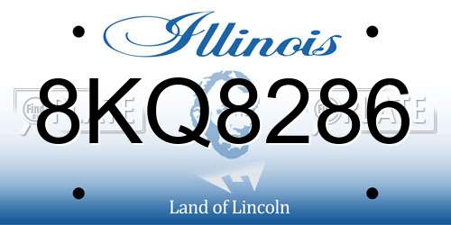 8KQ8286 Illinois License Plate