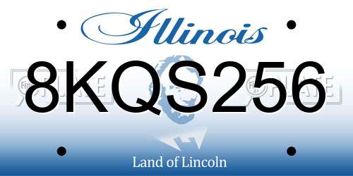 8KQS256 Illinois License Plate